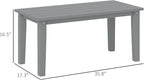 Outsunny HDPE Outdoor Coffee Table, All-Weather Rectangle Patio Coffee Table - Image 3