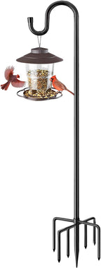 84" Shepherds Hooks for Outdoor, Heavy Duty Bird Feeder Pole by Anideer