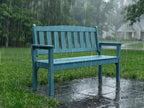 Psilvam 3-Person Outdoor Memorial Bench, All-Weather Poly Lumber Garden Bench - Image 7