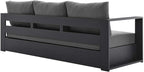 Modway Tahoe Aluminum Outdoor Patio Sofa in Gray Charcoal - Image 6