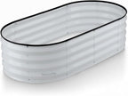 Plant & Plot Galvanized Raised Garden Beds Outdoor // 4×2×1 ft Planter Raised by PlantPlot