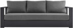 Modway Tahoe Aluminum Outdoor Patio Sofa in Gray Charcoal - Image 2