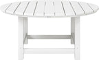 WestinTrends Malibu Low Outdoor HDPE Round Patio Coffee Table - Image 3
