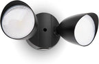 LUTEC 6222B 3500 Lumen 32 Watt 28 LED Dual-Head Floodlight Outdoor, Full Metal by LUTEC