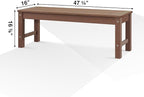Psilvam Knight Bench Set of 2, Two Person Outdoor Poly Lumber Patio Backless - Image 3