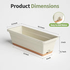 Window Box Planter, 6 Pack Plastic Vegetable Flower Window Planters Boxes 16 - Image 2