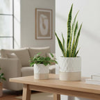 Nihow Self Watering Plant Pot for Indoor Plants: 4.5+6 Inch Ceramic Planter - Image 5