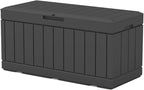 Patiowell 82 Gallon Resin Deck Box, Waterproof Large Wood Look Storage Box by Patiowell