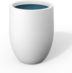 Kante 21.7 Inch Tall Concrete Planter, Large Indoor Outdoor Plant Pot by Kante