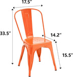 Nazhura Metal Dining Chair Farmhouse Tolix Style - Image 3