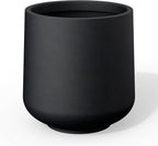 Kante 15.3" Dia Round Concrete Planter, Outdoor Indoor Large Plant Pots by Kante