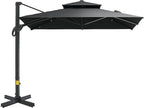 Outsunny 10ft Offset Patio Umbrella, Hanging Cantilever Umbrella, Square Shape by Outsunny