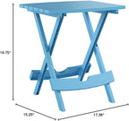 Adams Manufacturing 8500-21-3700 Plastic Quik-Fold® Side Table, Pool Blue - Image 3