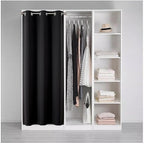 Joydeco Blackout Door Curtain for Doorway Privacy 72 Inches Long, Grommet - Image 3