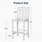nalone Outdoor Bar Stool, HDPE Tall Adirondack Chair Bar Chair, Weather - Image 3