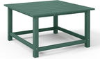 WestinTrends Malibu Low Outdoor HDPE Square Patio Coffee Table, Dark Green - Image 7