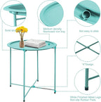 Garden 4 you End Table Set of 2, Outdoor Side Table, Small Patio Table Metal - Image 5