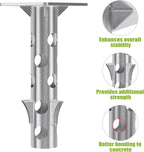Universal In-Ground Umbrella Base, Rust-Resistant Steel Concrete Holder - Image 5
