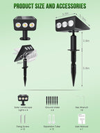 Solar spot Lights Outdoor IP65 Waterproof Solar spotlights 3 Lighting Modes - Image 9