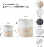 Nihow Self Watering Plant Pot for Indoor Plants: 4.5+6 Inch Ceramic Planter - Image 2