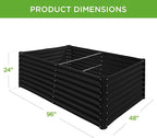 Best Choice Products 8x4x2ft Outdoor Metal Raised Garden Bed, Deep Root Planter - Image 3