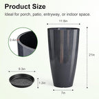 QCQHDU 21 inch Tall Planters for Outdoor & Indoor Plants, 2 Pack Sturdy - Image 3