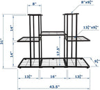 MTB Garden 3 Tier 8 Potted Metal Large Plant Stand - Image 4