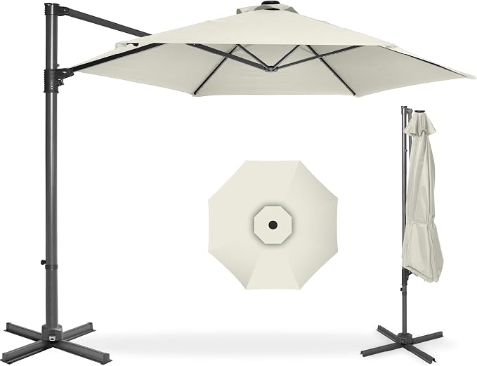 Best Choice Products 10ft Offset Cantilever Hanging Market Patio Umbrella by BestChoiceProducts