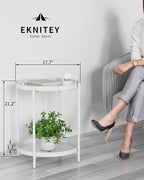 EKNITEY 2 Tier End Table - Image 3