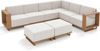 L Shaped Patio Furniture, Outdoor Rattan Wicker Sectional Sofa - Image 9