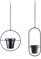 Metal Hanging Planters, Modern Plant Hanger - Image 6