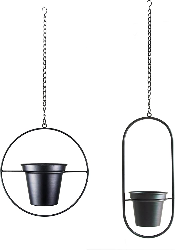 Metal Hanging Planters, Modern Plant Hanger - Image 6