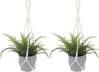 2 PCS Macrame Plant Hanger Indoor Hanging Plant Holder Hand-Woven Cotton Rope by Sliverdew