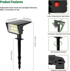 Solar Spot Lights Outdoor with 60 LED & Auto On/Off, 4 Pack Solar Lights - Image 7