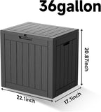 EasyUp 36 Gallon Outdoor Storage Box Waterproof, Resin Outdoor Deck Box - Image 2