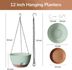 12 Inch Hanging Baskets for Plants Outdoor, Hanging Planters for Indoor Outdoor - Image 2