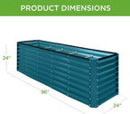 Best Choice Products 8x2x2ft Raised Outdoor Metal Garden Bed, Deep Root Box - Image 3