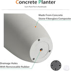 Tall Planters for Outdoor Plants, Large Concrete Flower Pots for Garden Front - Image 6
