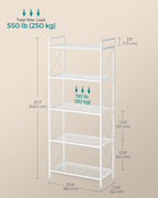SONGMICS 5-Tier Metal Storage Rack, Shelving Unit - Image 3