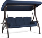 HOMREST 3 Person Outdoor Porch Swing - Image 9