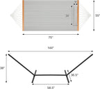 Two Person Hammock with Stand for Outside Heavy Duty, Outdoor Patio Hammock - Image 4
