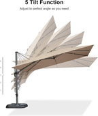 PURPLE LEAF 11' X 8' Left-right Tilting Patio Umbrella Outdoor Cantilever - Image 9