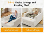 Chaise Lounge Chair Indoor Set of 2, Oversized Accent Chair - Image 5