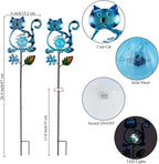 Solar Garden Lights Outdoor Decor, 26.4''H Cat Figurine Lights, Waterproof - Image 3