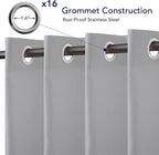 PureFit Outdoor Curtains for Patio Waterproof Weatherproof, UV Resistant - Image 4