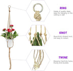 Swpeet 6 Pack 3 Sizes Macrame Hanging Planter Holder Plant Hanger - Image 4