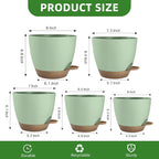 Plant Pots 8/7.5/7/6.5/6 Inch Self Watering Pots, 5 Pack Planters - Image 3