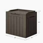 JUMMICO 31 Gallon Resin Deck Box Waterproof Indoor Outdoor Storage Boxes - Image 7