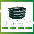 GARDMAX 2x2x1FT Galvanized Round Raised Garden Bed Kit, Metal Planter Boxes - Image 4