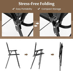 COSTWAY 3 PCS Patio Table and Chairs Set, Bistro Furniture - Image 8
